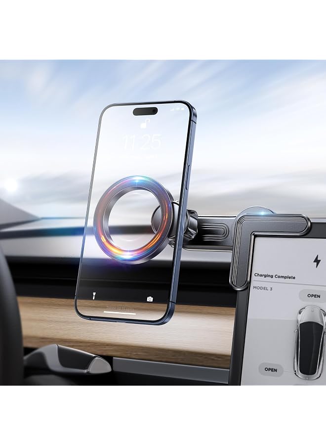 S-TOP Tesla Phone Mount for Model 3/Y – Strong Magnetic MagSafe Car Holder, 360° Adjustable, Super Stable Mount for iPhone 15/14/13/12 Pro Max, TeslaMOUNT 2 - Image 1