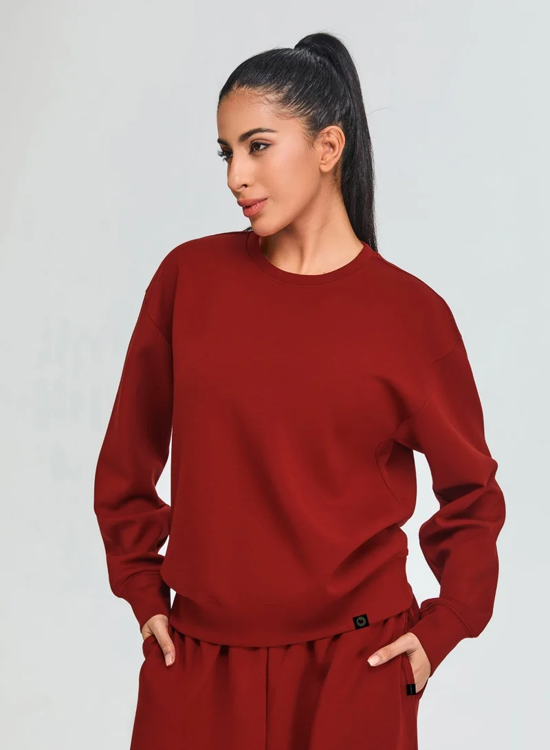 Kawn.yoga Crimson Red Light Sweatshirt for Women | Best Price UAE