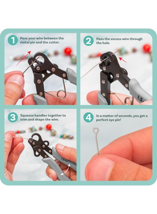 Ru syanl One Step Looper – Create and Trim Consistent 1.5 mm Loops for Jewelry, Use With 18-26g Craft Wire - Image 4