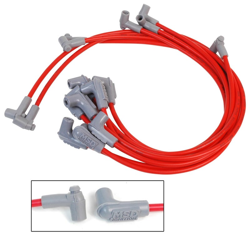 MSD 31248 Super Conductor Spark Plug Wire Set Red - Image 2