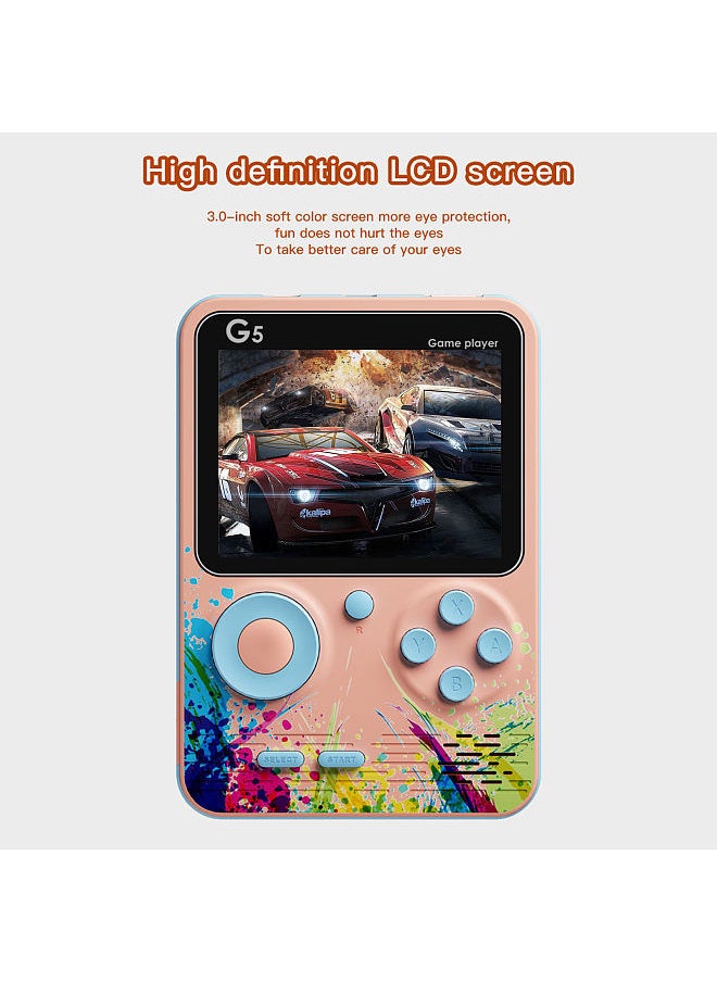 Generic - G5 3.0 Inch Full-color Screen Handheld Game Console With 500 Retro Game Portable Game Consoles 1000mAh Rechargeable Battery - Image 1