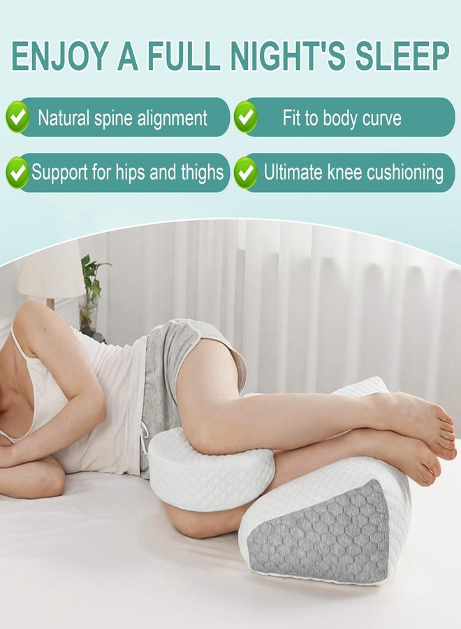ROYALAY Adjustable Pillow for Sciatica Relief Sleeping, Memory Foam Leg Pillow for Hip Pain While Sleeping, Sciatica Pain Relief Devices for Back Knees - Image 4