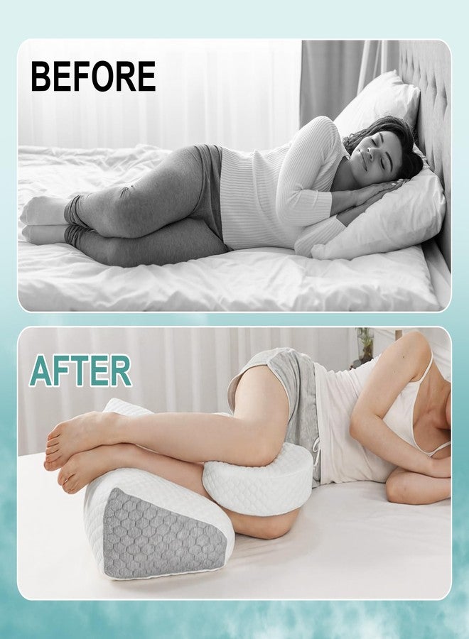 ROYALAY Adjustable Pillow for Sciatica Relief Sleeping, Memory Foam Leg Pillow for Hip Pain While Sleeping, Sciatica Pain Relief Devices for Back Knees - Image 5