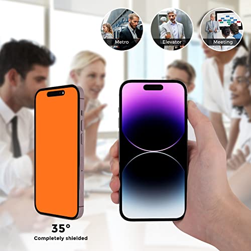 JIEYKJO iPhone 15 / iPhone 14 pro Privacy Screen Protector - Privacy protector for cell phone screen with anti-blue light and anti-glare - Image 3