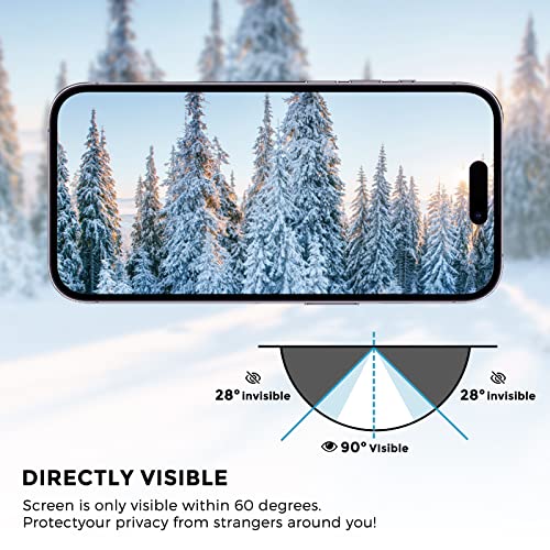 JIEYKJO iPhone 15 / iPhone 14 pro Privacy Screen Protector - Privacy protector for cell phone screen with anti-blue light and anti-glare - Image 5