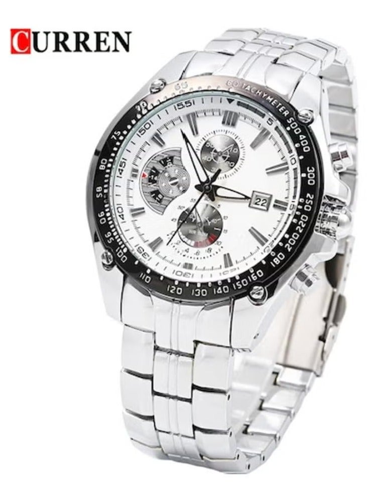 CURREN Men's Water Resistant Analog Watch 8083 - 42 mm - Silver - Image 1