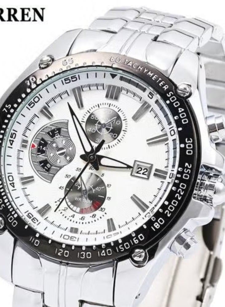 CURREN Men's Water Resistant Analog Watch 8083 - 42 mm - Silver - Image 2