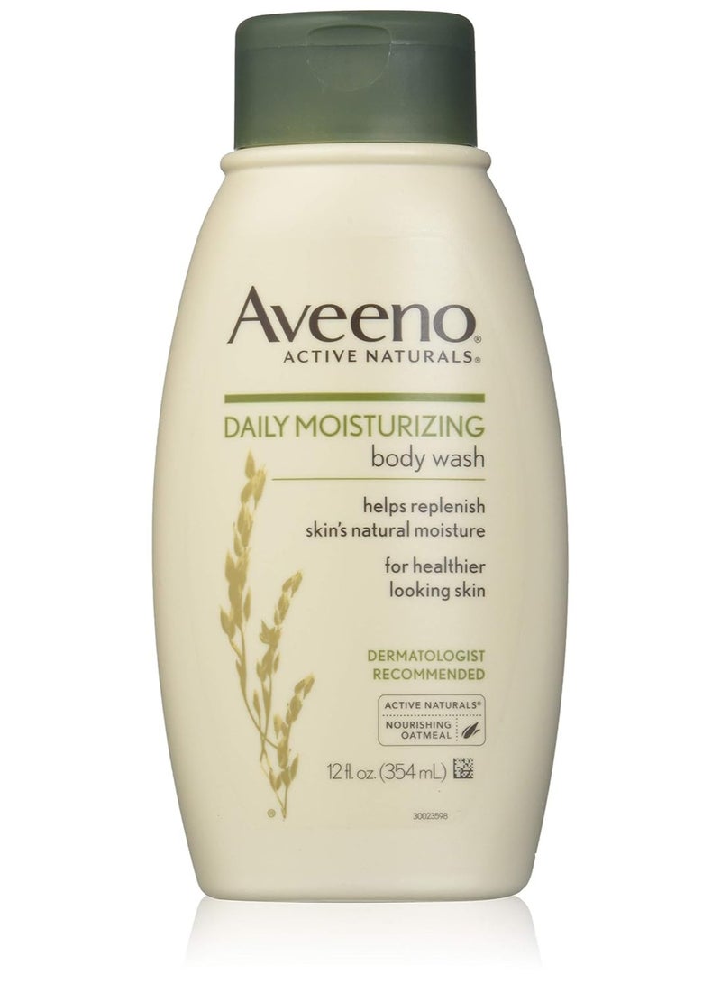 غسول الجسم المرطب اليومي من أفينو نشط طبيعي، 12 أونصة سائلة