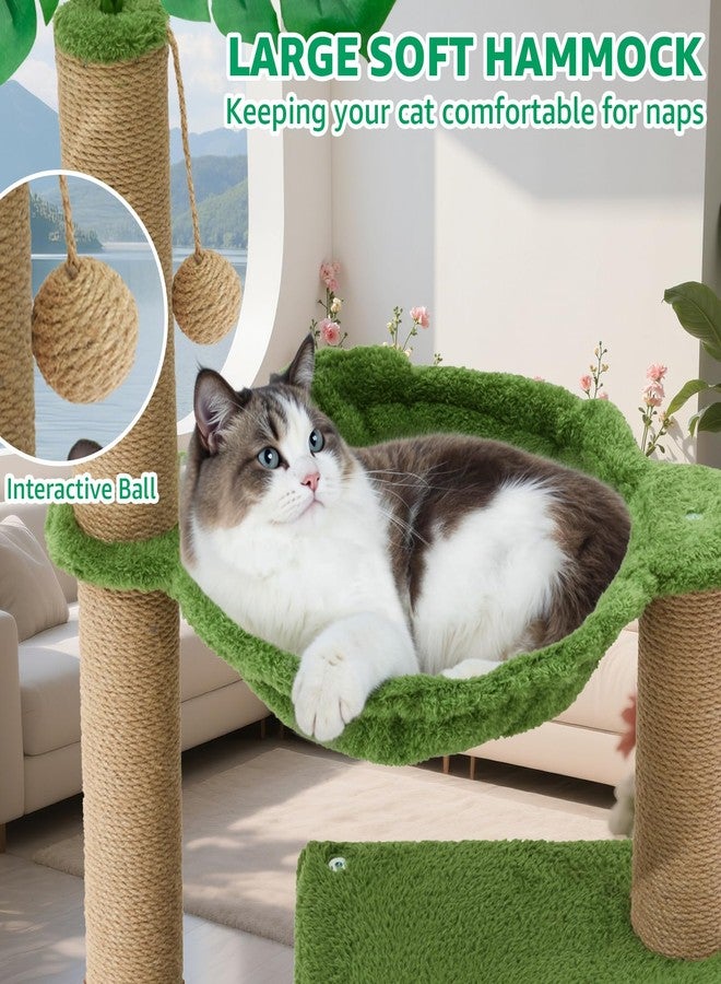 Woochpet 37" Cat Tree Tower for Indoor Cats，2-in-1 Multi-Functional Comfort with Premium Sisal Scratching Post, Cat Cando with Mouse Hole and Plush Toy Ball Large Hammock for Kitty or Small Cats - Image 3