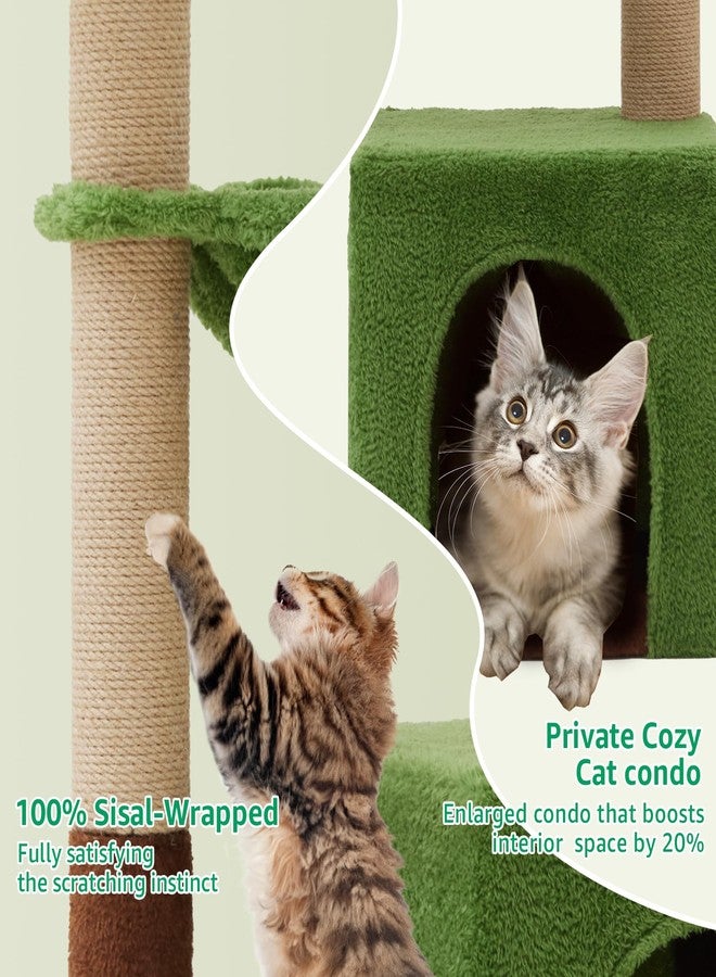 Woochpet 37" Cat Tree Tower for Indoor Cats，2-in-1 Multi-Functional Comfort with Premium Sisal Scratching Post, Cat Cando with Mouse Hole and Plush Toy Ball Large Hammock for Kitty or Small Cats - Image 4