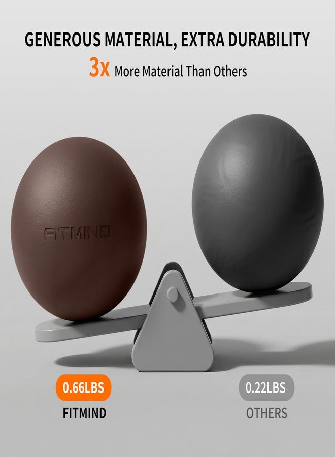FITMIND Pilates Ball 8 inch, Small Yoga Ball Extra Thick, Mini Pilates Ball with Pump, Non-Slip Surface Small Exercise Ball for Physical Therapy, Stretching, Strength & Core Training - Image 3