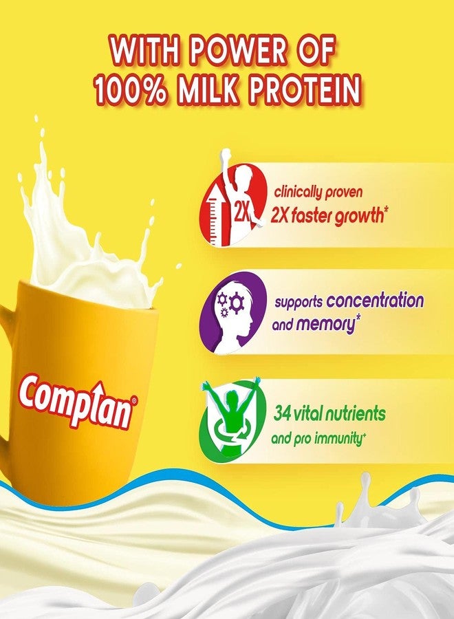 Complan Nutrition Drink Powder for Children, Creamy Classic Flavour, 1 kg Carton & Kesar Badam 500g | Nutrition drink for kids with protein & 34 vital nutrients - Image 3