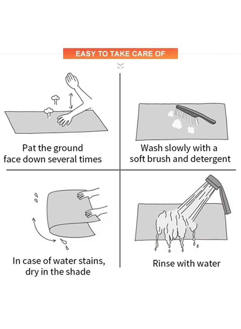 SHAOZHEN Kitchen Rugs Set 2 Pieces,Soft Anti-Slip Mats (40x60 + 40x120cm), Water Absorbent & Quick Dry, Easy to Trim and Clean, Ideal for Sink Area, Laundry Room, Bathroom – Family Friendly Comfort - Image 5