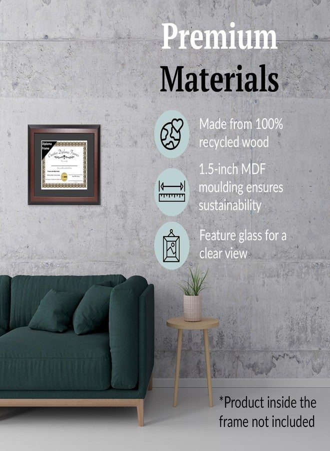 كرييتف بكتشر فريمز إطار صور إبداعي من خشب الماهوجني مقاس 11×14 بوصة مع حافة سوداء لحمل شهادات التخرج مقاس 8.5×11 بوصة، مزود بعلاقة جدارية مثبتة. - Image 5