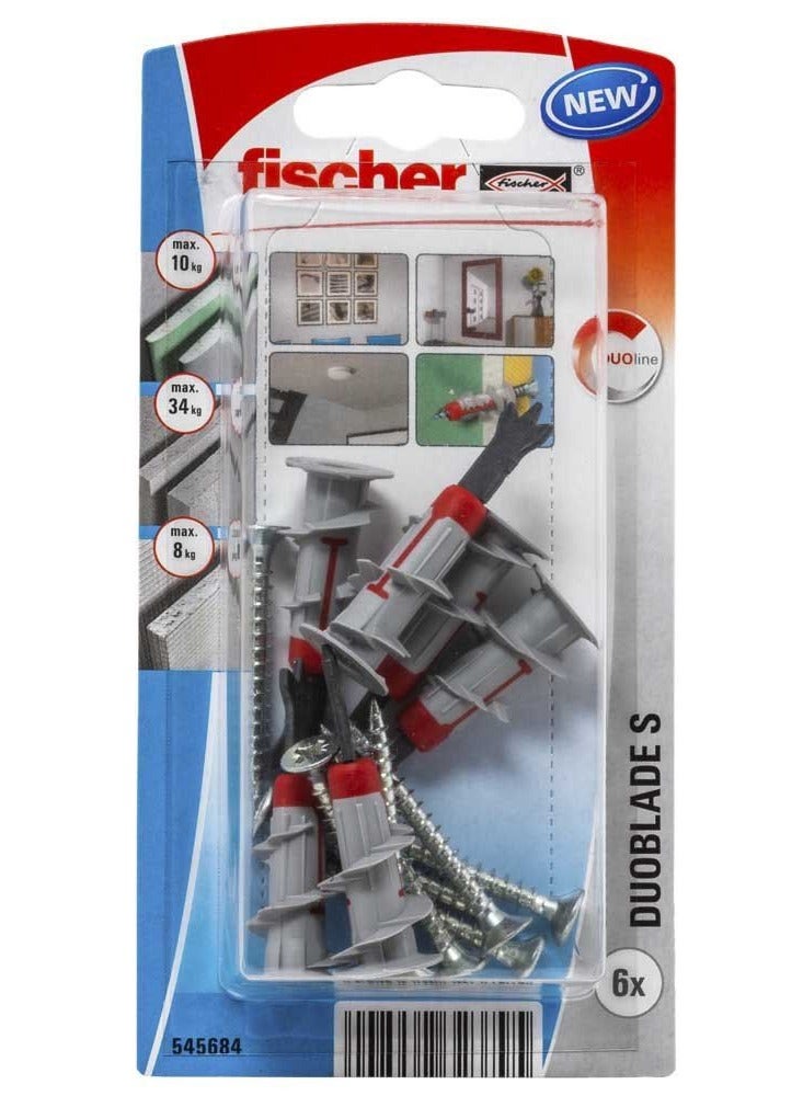 Fischer Fischer Plasterboard Fixing + Countersunk Screw 6Pcs