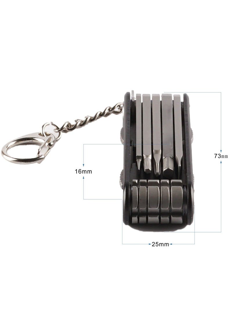 SYOSI - 10 in 1 Portable EDC Multifunctional Folding Tool Screwdriver and Hex Key Set Mountain Cycle Portable Socket Multipurpose Wrench Bicycle Multi Tool Screwdriver Bike Allen Fix Wrench Screwdriver - Image 1