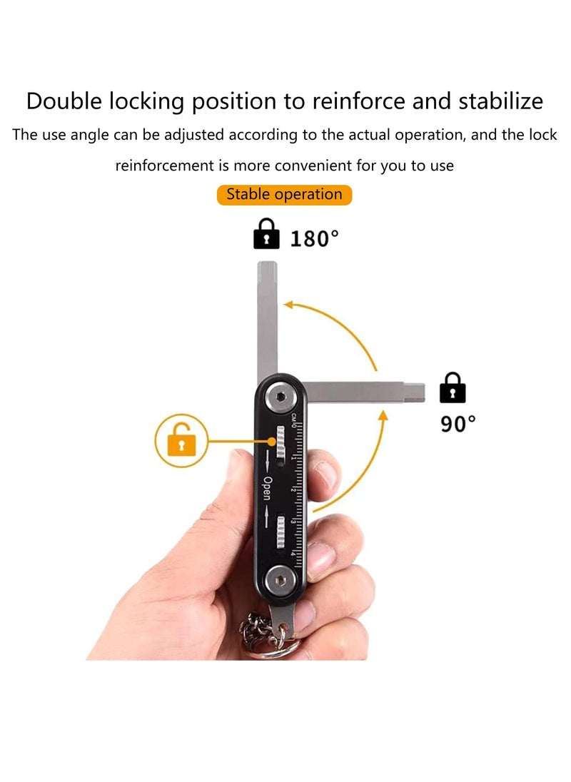 SYOSI - 10 in 1 Portable EDC Multifunctional Folding Tool Screwdriver and Hex Key Set Mountain Cycle Portable Socket Multipurpose Wrench Bicycle Multi Tool Screwdriver Bike Allen Fix Wrench Screwdriver - Image 1