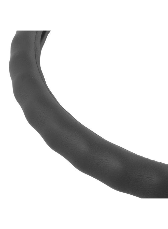 BDK Black Genuine Leather Steering Wheel Cover Large 15-16" (W899LK) - Image 4
