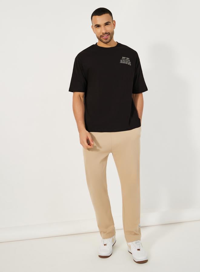Styli Slogan Print Oversized Jersey T-Shirt  - Image 2