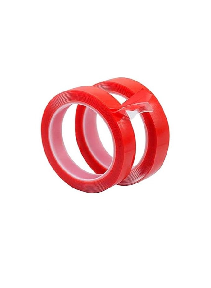 2 Double-Sided Adhesive Tapes – 2.5cm Width – Transparent