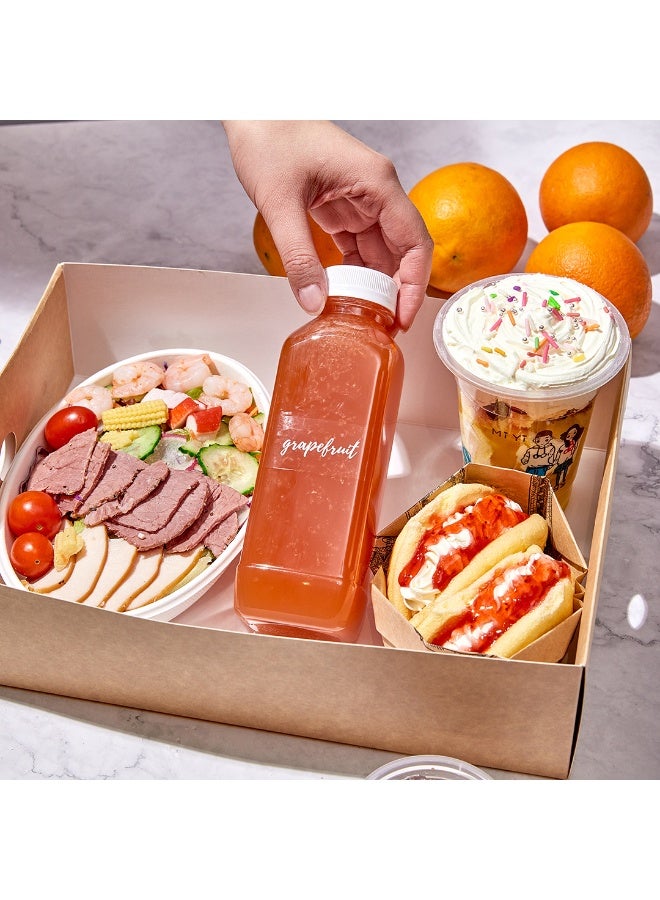 Restaurantware Label Tek 1.9 x 1 Inch Grapefruit Juice Bottle Labels, 100 Water-Resistant Labels For Bottles - Self-Adhesive, Clear With White Font, Plastic Bottle Stickers, For Drink Pouches, - Image 4