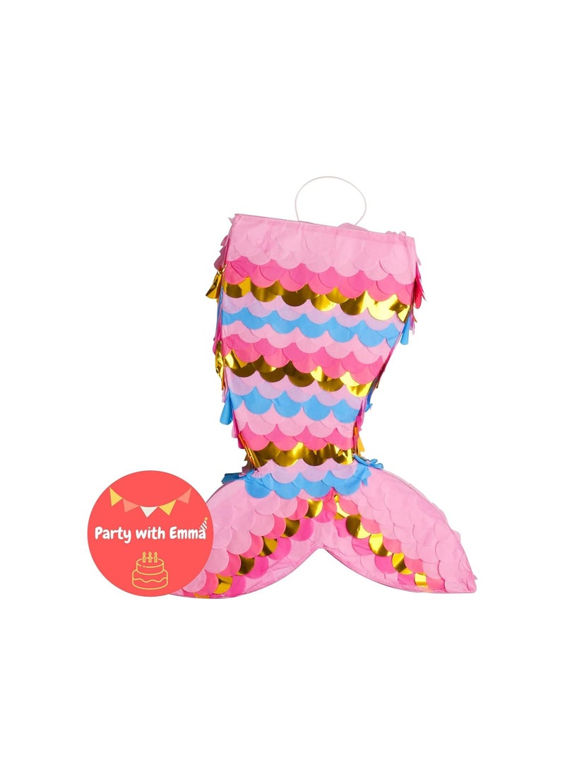 Party with Emma - Pink Ice Cream Pinata for Kids Party Decoration Party Favors Birthday Party Decorations Centerpieces Anniversaries Milestones (Mermaid) - Image 1