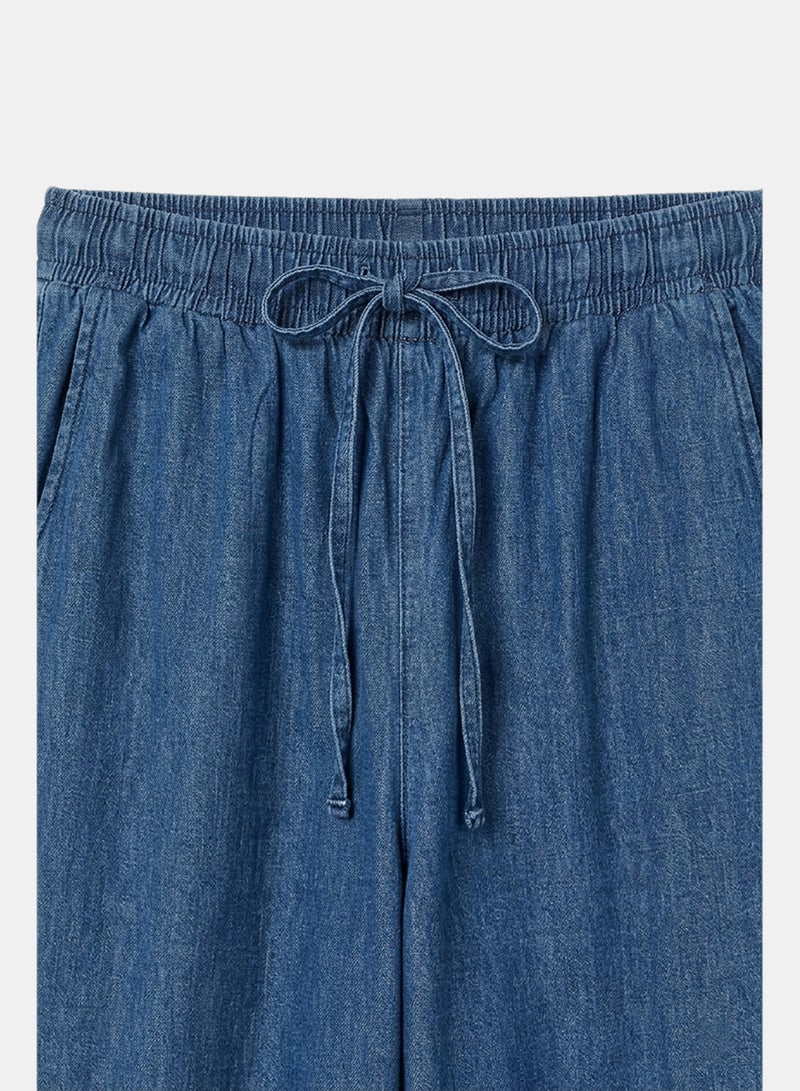 Carina Denim Wide-Leg Pants - Image 4