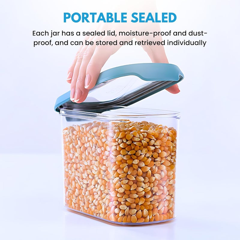 Home Essentials HomeEssentials Hanging Storage Containers for Kitchen Drawer Base Airtight Plastic Containers for Pulses StorageSpace Saving Under Shelf Design 900ml 1 Set of 3 Pcs - Image 4