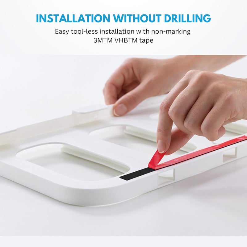 Home Essentials HomeEssentials Hanging Storage Containers for Kitchen Drawer Base Airtight Plastic Containers for Pulses StorageSpace Saving Under Shelf Design 900ml 1 Set of 3 Pcs - Image 3