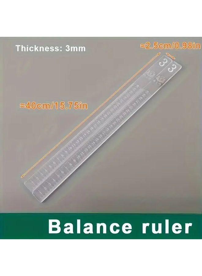 3mm Thickness Gauge One Pair Clear Acrylic Scale Ruler For Clay Leather Resin Craft Leveling - Image 1