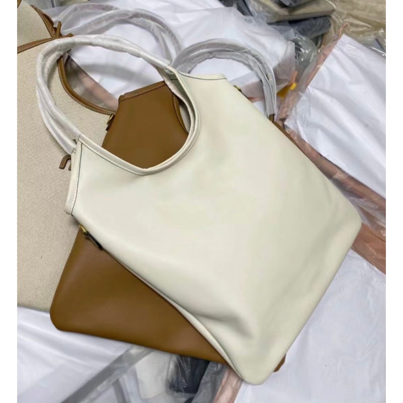 New Hobo Tote Shopping Bag Tote Armpit Bag Cowhide Bag Shoulder Handbag Versatile Commuter Bag - Image 1