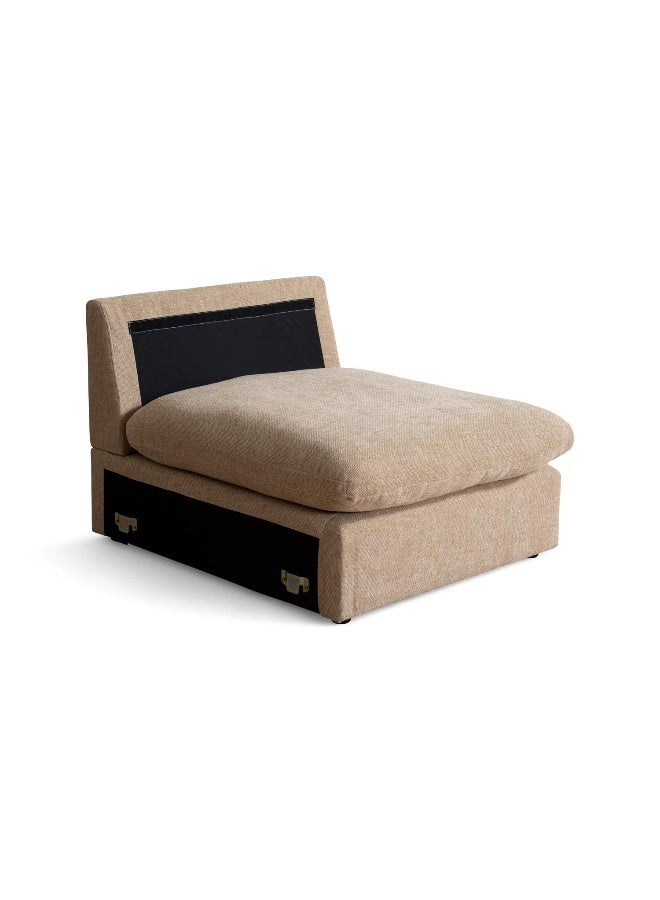 Pan Home Sommon Armless Sofa- Brown - Image 1