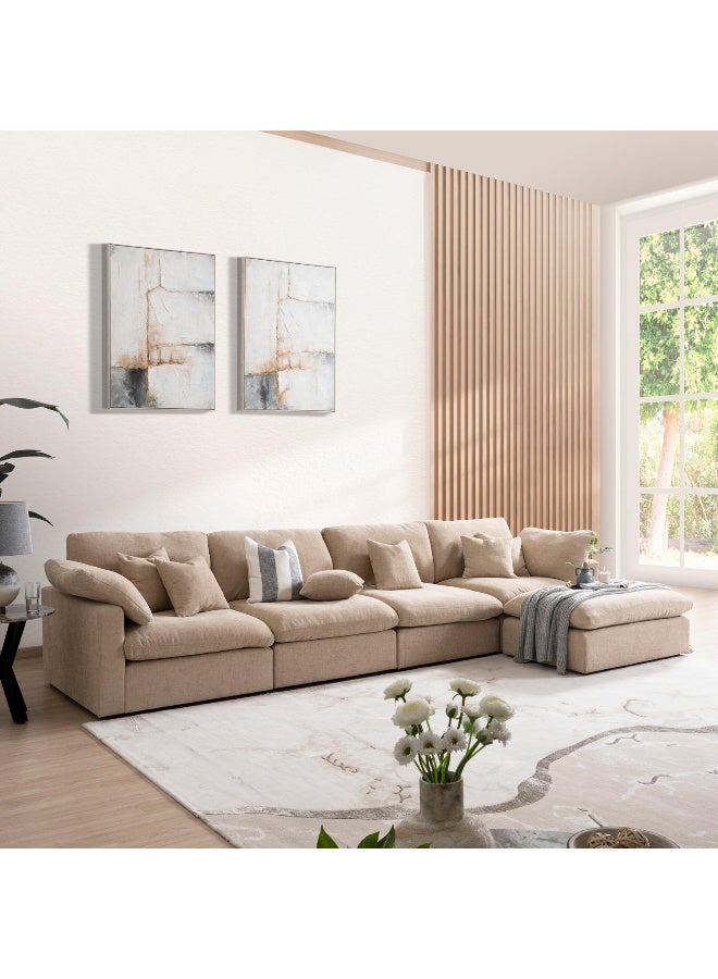 Pan Home Sommon Armless Sofa- Brown - Image 3