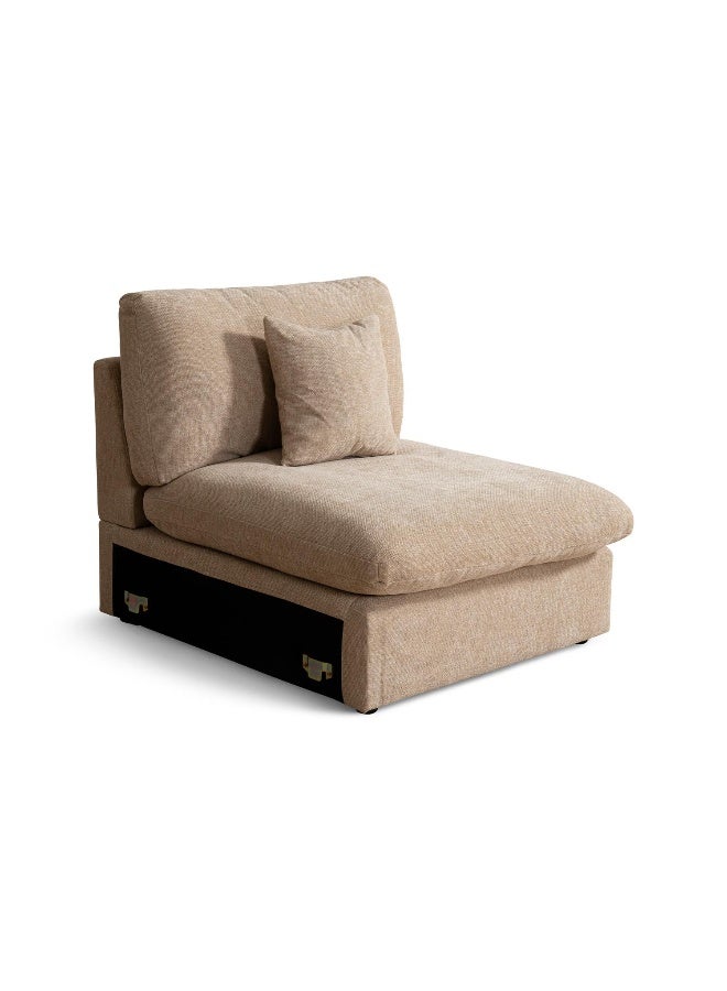 Pan Home Sommon Armless Sofa- Brown - Image 4