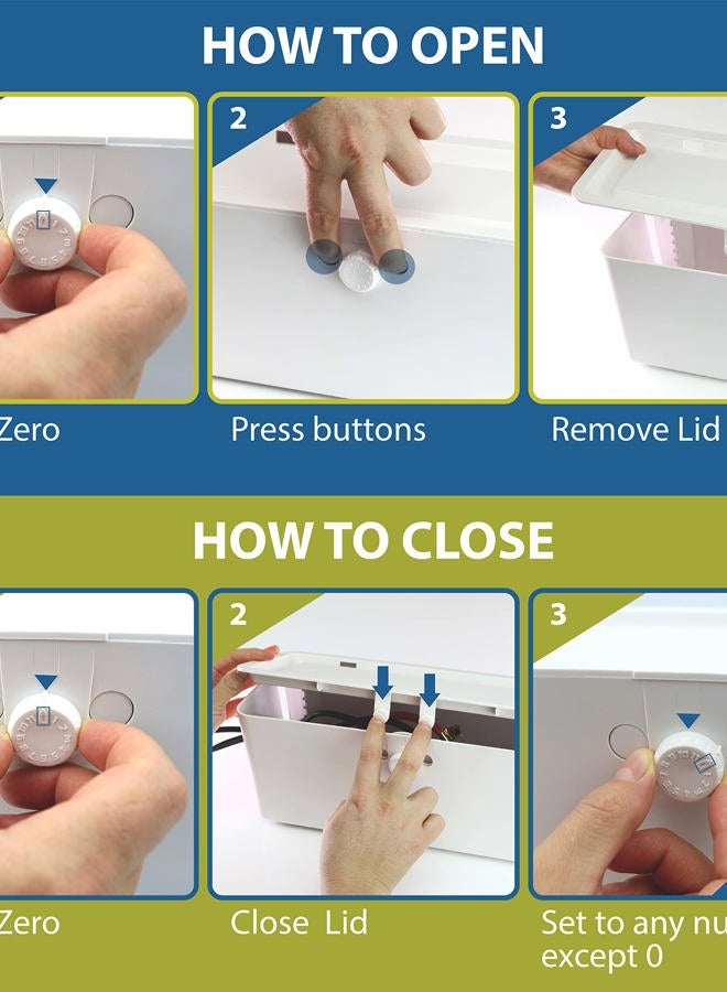 Wappa Baby Power Strip Cover Box - Effectively Baby Proofs Power Strip with Patented Dual Lock. Convenient Side Openings for Cords & Cables. Protects Small Hands & Fingers - Image 3