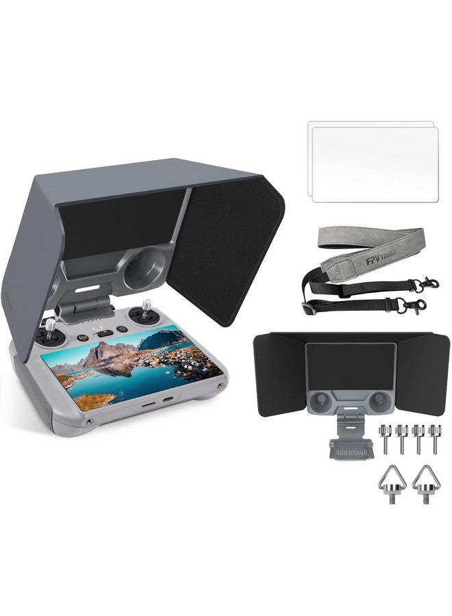 FPVtosky FPVtosky RC 2 Controller More Protector Kit for DJI Mini 4 Pro / Flip Accessories, Kit includes RC 2 Sun Hood Cover, RC 2 Lanyard, RC 2 Screen Protection x 2, DJI RC 2 Accessories, DJI Air 3 Accessories - Image 1