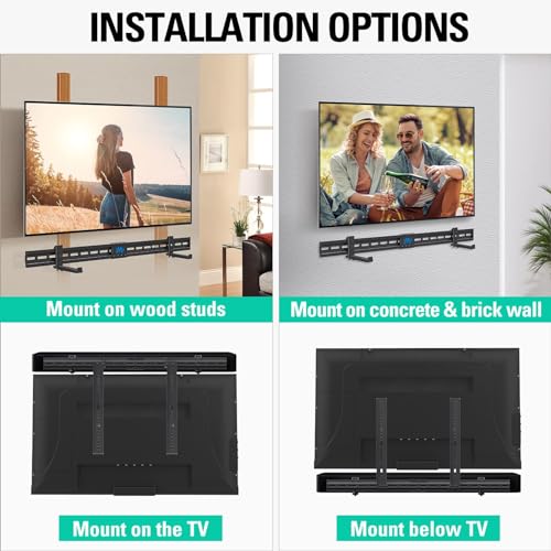 Mounting Dream Soundbar Mount Sound Bar TV Bracket with Holes/Without Holes, Non-Slip Base Holder Extends 3.4" to 6.1", Up to 20 LBS, Safe and Easy to Install MD5425 - Image 5