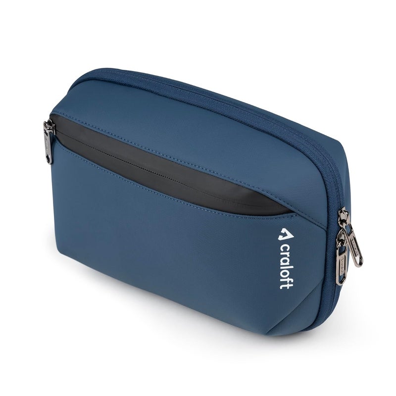 CRALOFT Store TechSlate Tech Organizer Pouch – Water-Resistant Hardshell Case for Cables, Chargers, Gadgets & Hard Drive – Electronic Accessories Bag with Scratch-Proof Smartphone Pocket for Men & Women - Image 1