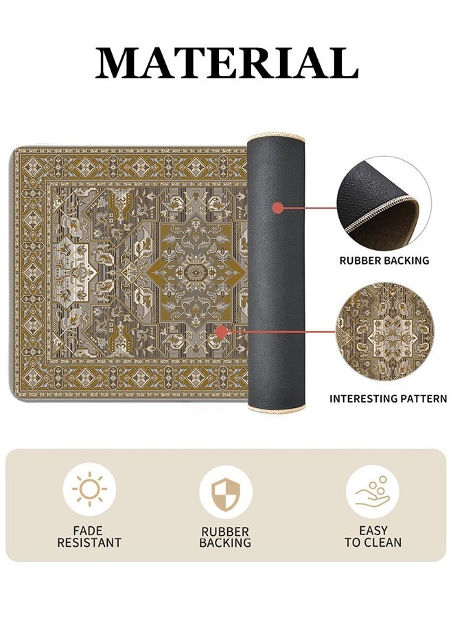 Generic 2 PCS Kitchen Floor Mats Rugs Set, Cushion Floor Carpet, Waterproof, Oil Resistant and Anti-Fatigue PU Standing Mat for Kitchen, Floor, Office, Sink, Laundry 45*75CM+45*120CM  - Image 2