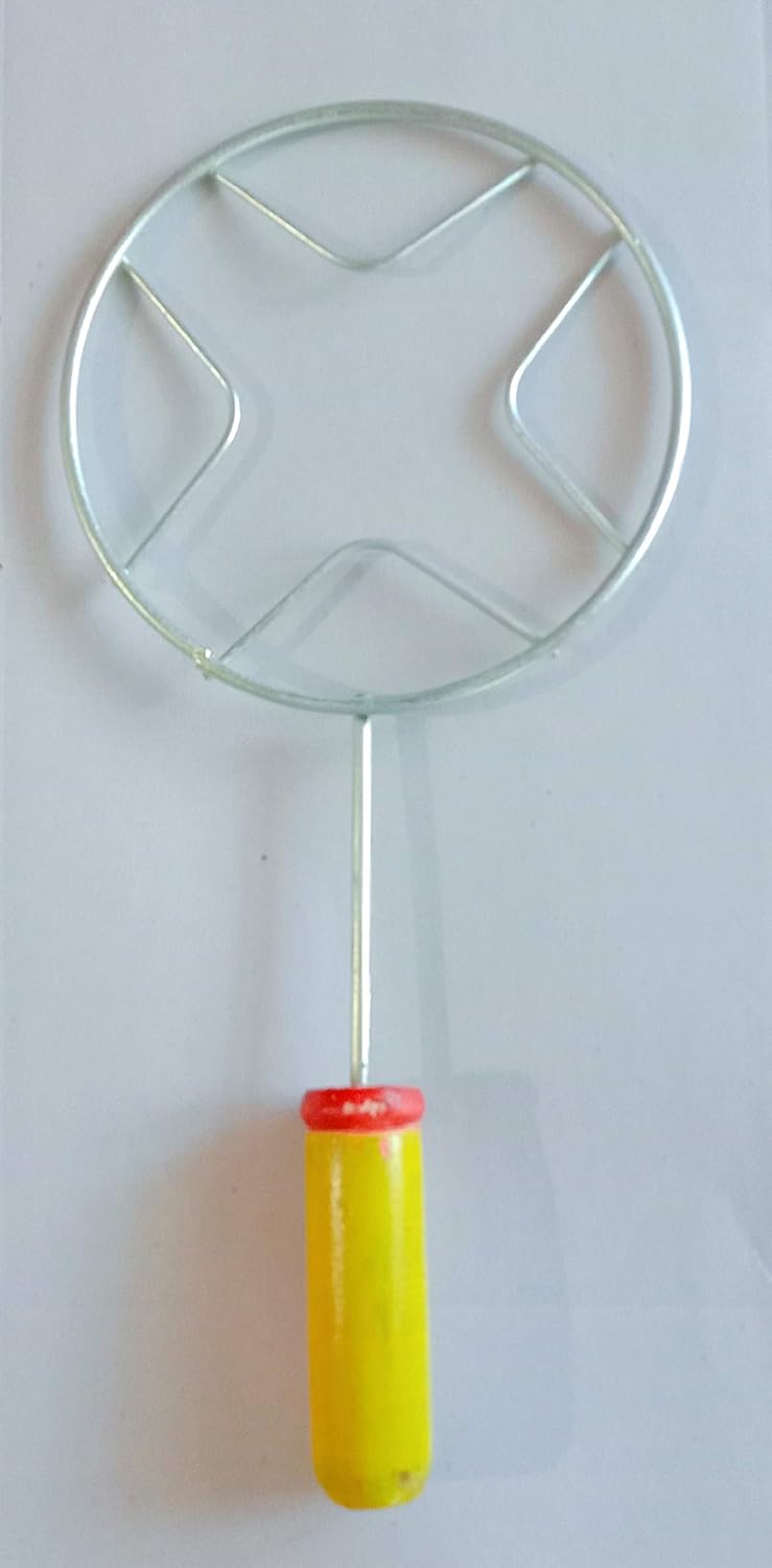 SU Super Quality Roti Grill with Wooden Handle One Set