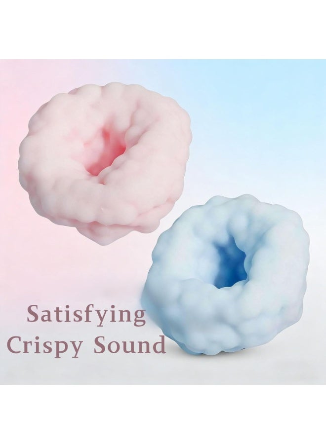 2 Pcs Crunchy Noisy Stress Balls, Ice Skin Crunchy Squishy Balls, Soft Moldable Squeeze Balls for Home Office or Travel - Image 2