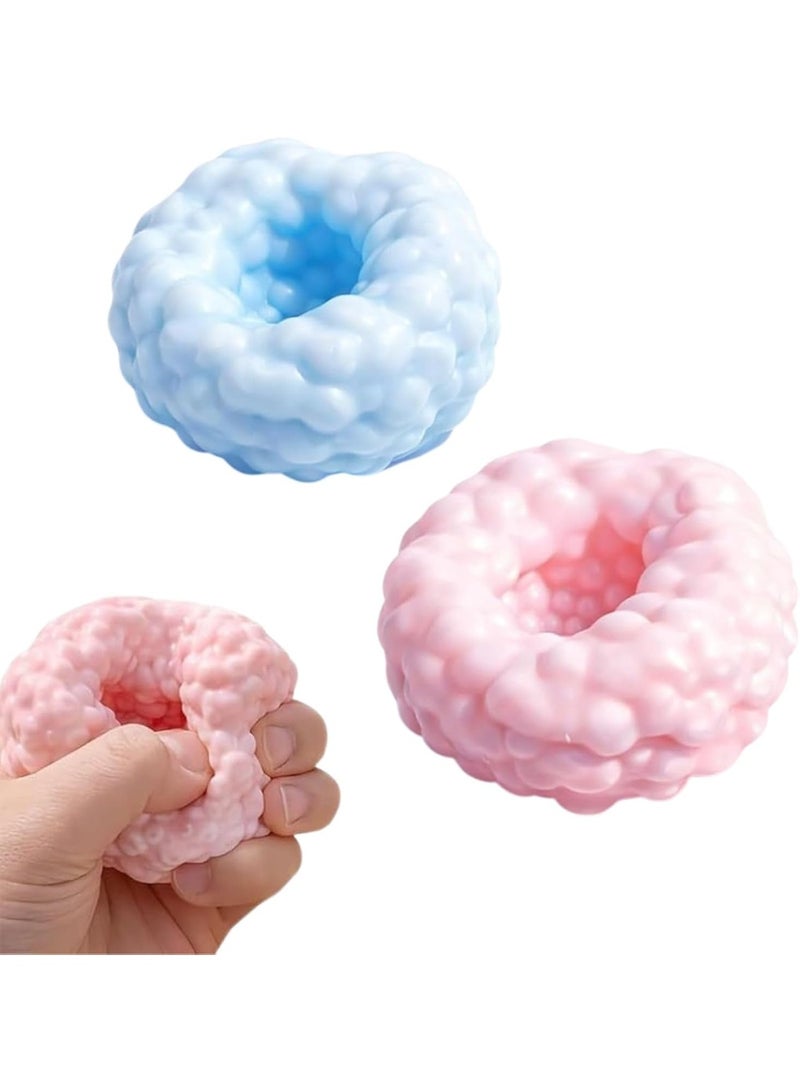 2 Pcs Crunchy Noisy Stress Balls, Ice Skin Crunchy Squishy Balls, Soft Moldable Squeeze Balls for Home Office or Travel - Image 1