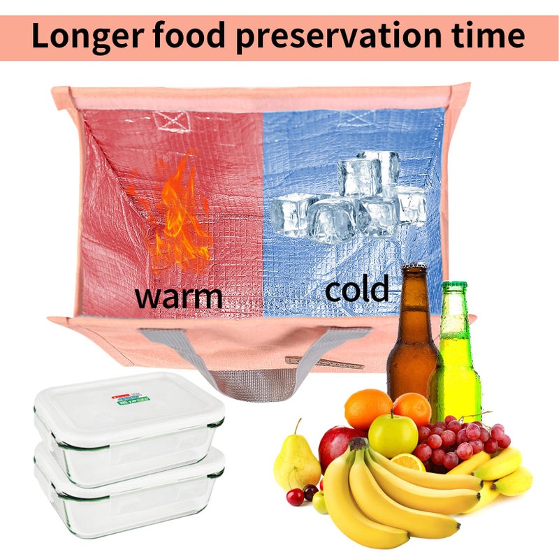 HexinYigjly Lunch Bag Insulated, Lunch Box Bag, Reusable Lunch Tote Bag, Lunch Box Container Bag Insulated for Women, Men, Work, Office, Travel- Black - Image 5