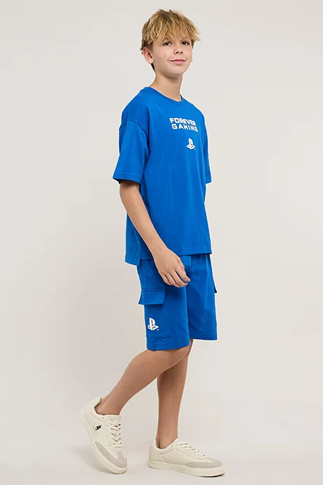 أر أند بي Printed T-Shirt and Shorts Set
