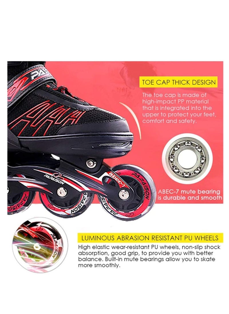 GT-Wheel Skating Shoes Proffesional Adjustable Inline Roller Skates with Featuring All Lighting Wheels  - Image 4