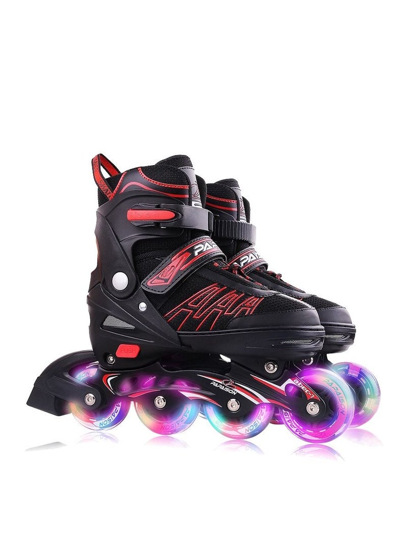 GT-Wheel Skating Shoes Proffesional Adjustable Inline Roller Skates with Featuring All Lighting Wheels  - Image 1