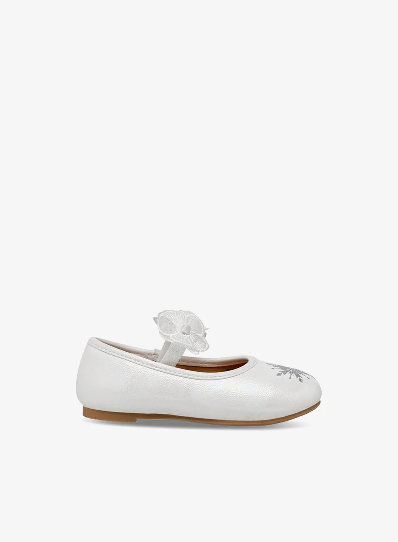 ديزني حذاء باليرينا بطبعة ندفة الثلج للبنات مجموعة رمضان