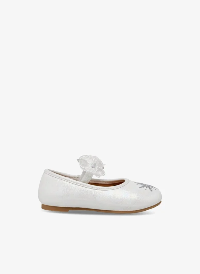 Disney Girls Frozen Snowflake Print Ballerina Shoes Ramadan Collection