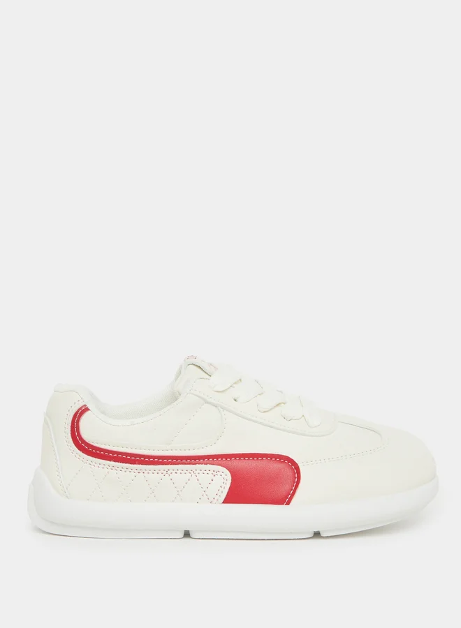 ستايلي Styli Panelled Lace Up Sneakers