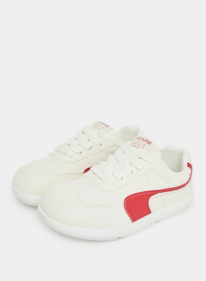 ستايلي Styli Panelled Lace Up Sneakers